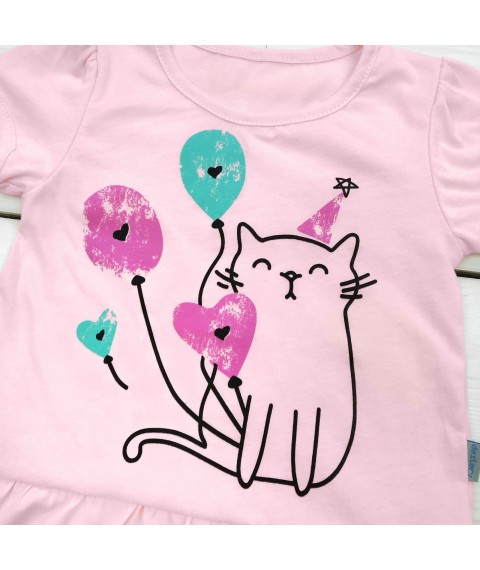 Children's tunic Dexter`s Cat Pink 110 122 cm (d110kt-rv)
