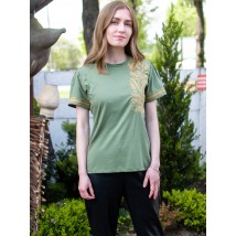 Футболка - вишиванка жіноча Khaki  Dexter`s  Зелений d1103-52  L (d1103-52)