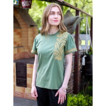 Футболка - вишиванка жіноча Khaki  Dexter`s  Зелений d1103-52  L (d1103-52)