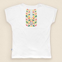 Women's white t-shirt with a patriotic print. Dexter`s White 1103 XL (d1103ас-б)
