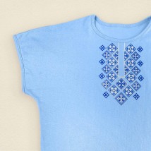 Женская футболка голубая под вышиванку  Dexter`s  Голубой 1103  S (d1103ас-гб)