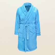 Dexter`s warm fabric robe for men with pockets Blue 417 S (d417-1-1)