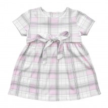 Dexter`s Checked short-sleeved children's dress Gray 9001 122 cm (d9001-1)