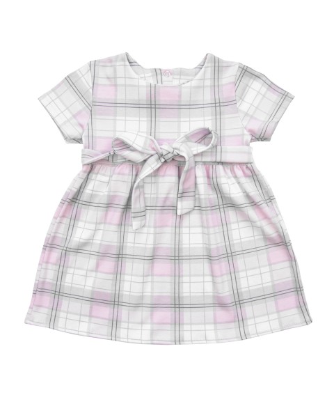Dexter`s Checked short-sleeved children's dress Gray 9001 122 cm (d9001-1)