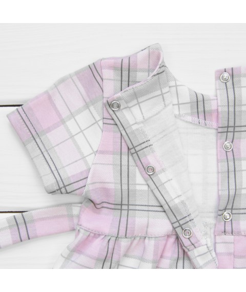 Dexter`s Checked short-sleeved children's dress Gray 9001 122 cm (d9001-1)