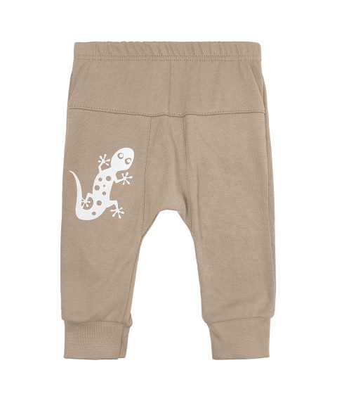 Kids' knitted brown trousers Gecko Dexter`s Brown 924 122 cm (D924-1)