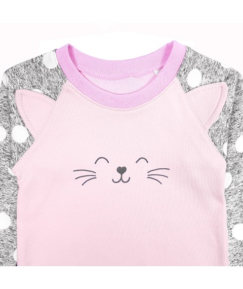 Дитяча піжама для дівчаток Happy Cat  Dexter`s  Рожевий 906  110 см (d906)