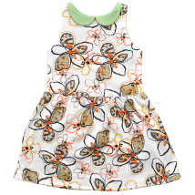 Трикотажное летнее платье в цветок  Dexter`s  Молочный 919  98 см (d919-3)