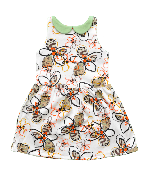 Трикотажне літнє плаття Квітка  Dexter`s  Молочний 919  98 см (d919-3)
