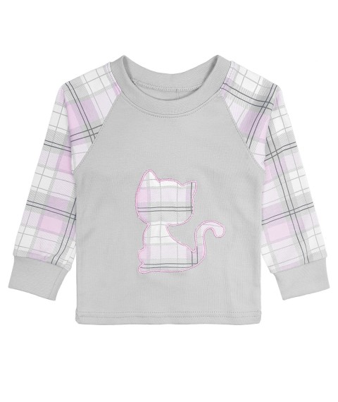 Children's pajamas for girls gray and pink Kitten Dexter`s Gray 904 86 cm (d904)