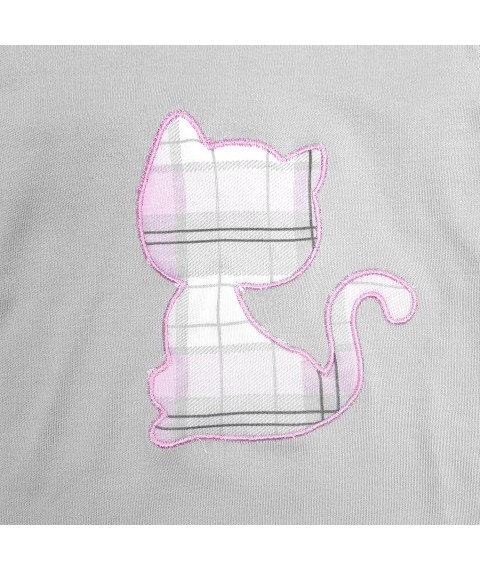 Дитяча піжама для дівчаток сіро-рожева Kitten  Dexter`s  Сірий 904  86 см (d904)