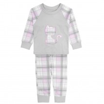 Children's pajamas for girls gray and pink Kitten Dexter`s Gray 904 86 cm (d904)