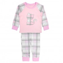 Kitten Dexter`s 903 110 cm (D903) checked knitted pajamas for girls