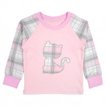 Трикотажна піжама для дівчаток в клітинку Kitten  Dexter`s   903  98 см (D903)