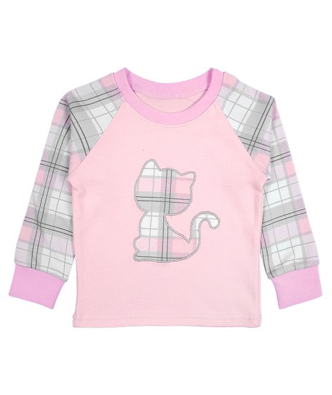 Трикотажная пижама для девочек в клетку Kitten  Dexter`s   903  86 см (D903)