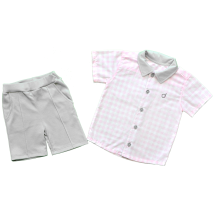 Summer suit for boy Cell Dexter`s Grey; Pink 1705 110 cm (d1705-1)