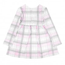 Dexter`s Checkered long-sleeved children's dress Gray 9001 86 cm (d9001)