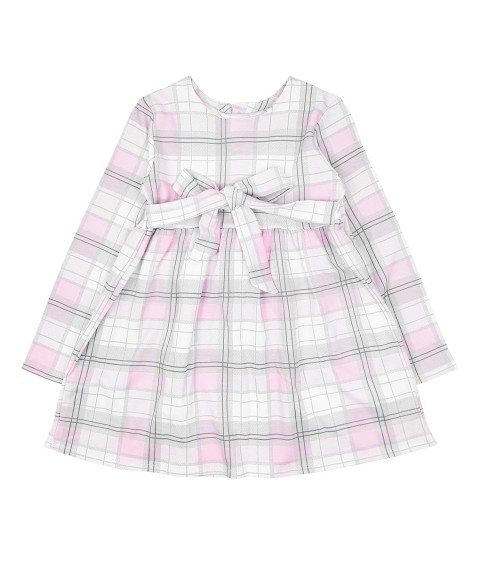 Dexter`s Checkered long-sleeved children's dress Gray 9001 86 cm (d9001)