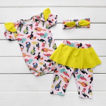 Set for a girl of three items Dexter`s Yellow 9-52-1 74 cm (9-52-1pg)