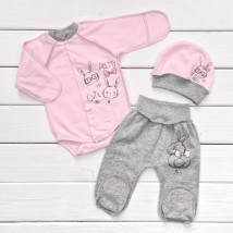 Set for a newborn Malena Bunnies Pink 321 68 cm (321-1z/rv)