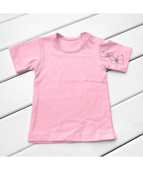 Комбінезон-пісочник и футболочка Клітинка  Dexter`s  Рожевий 922  68 см (922кл)