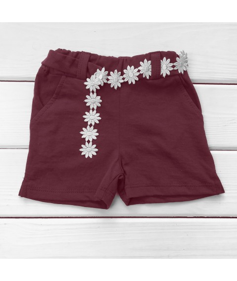 Coulier shorts for girls Malena Burgundy 164 86 cm (164-2br)