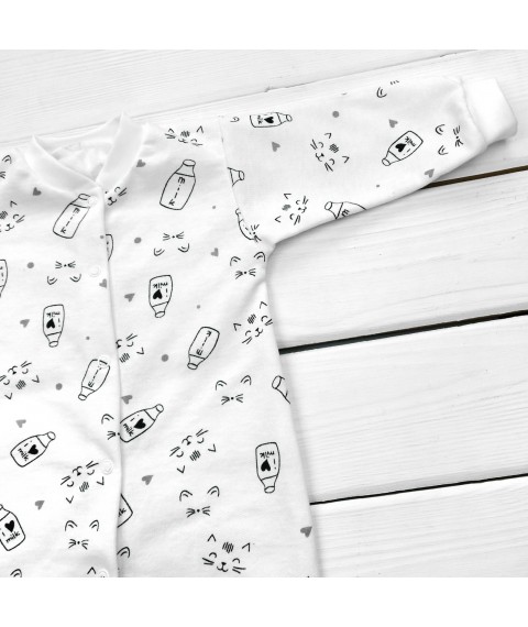 Sleep with print on fabric Milk Malena White 320 74 cm (d320-1млк)