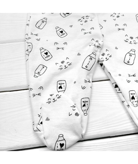 Sleep with print on fabric Milk Malena White 320 68 cm (d320-1млк)