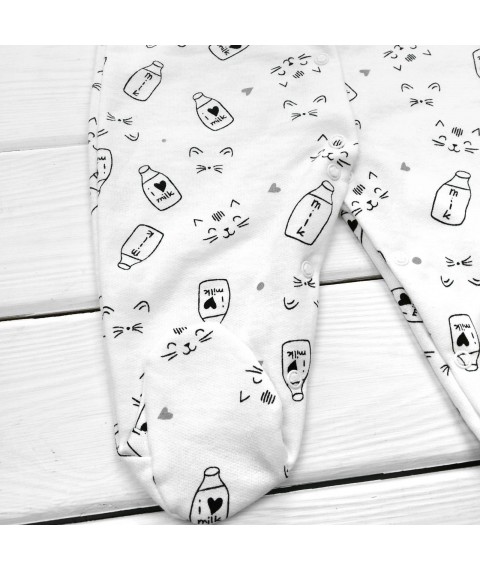 Sleep with print on fabric Milk Malena White 320 74 cm (d320-1млк)
