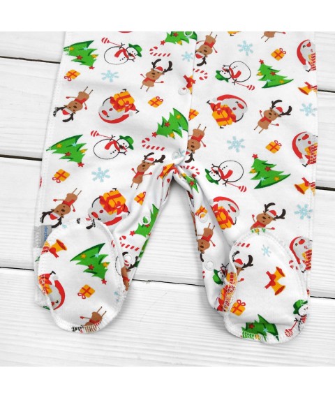 New Year's snowman for newborns Dexter`s White; Red 320 56 cm (d320ng-b-ngtg)