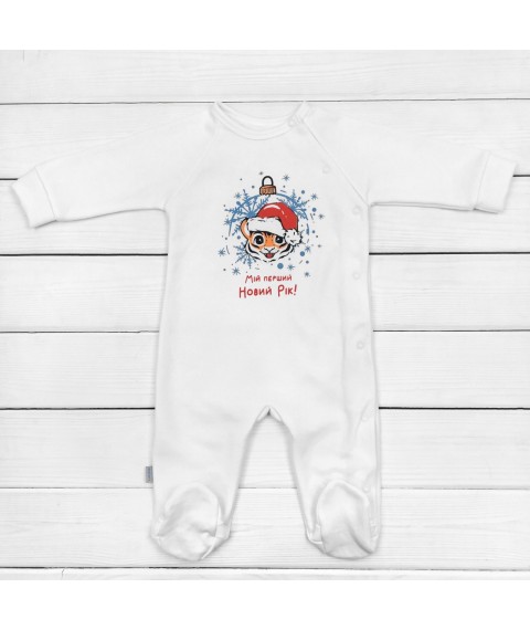 New Year's man with the inscription in Ukrainian "My first new year" Dexter's White 354 74 cm (d354-1tg-ukr-b-ngtg)