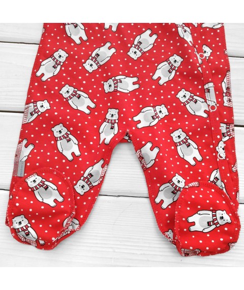 Holiday Dexter`s Red 913 56cm Holiday Print Baby Onesie (d913мш-кр-нгтг)
