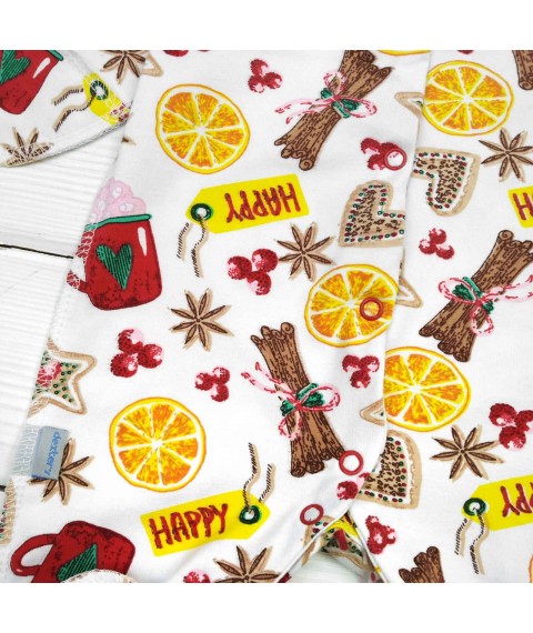 Cinnamon Dexter`s Christmas Print Baby Romper White;Red d113kc-b-ngtg 56 cm (d113kc-b-ngtg)