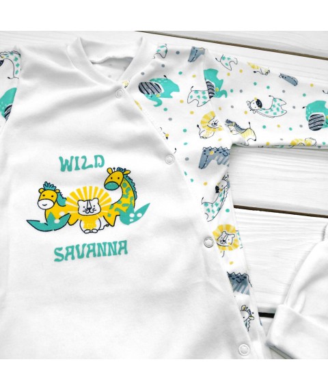 Слип для ребенка с шапочкой Wild Savanna  Dexter`s  Белый d940-1вс  68 см (d940-1вс)