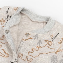 Men's raglan Dinosaurs with closed legs Dexter`s Gray 973 74 cm (d973-1d-bzh)