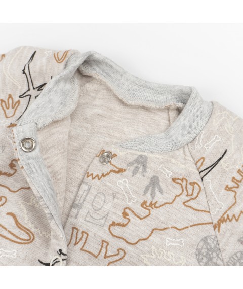Men's raglan Dinosaurs with closed legs Dexter`s Gray 973 74 cm (d973-1d-bzh)