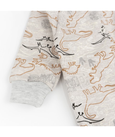 Men's raglan Dinosaurs with closed legs Dexter`s Gray 973 74 cm (d973-1d-bzh)