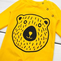 Yellow man for babies with Bear print Malena Yellow; Black 320-2 68 cm (d320-2md-or)