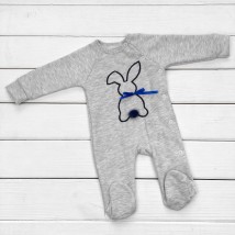 Men for babies Bunny gray with blue embroidery Malena Grey; Blue 324 68 cm (324sr-sn)