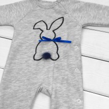 Men for babies Bunny gray with blue embroidery Malena Grey; Blue 324 68 cm (324sr-sn)