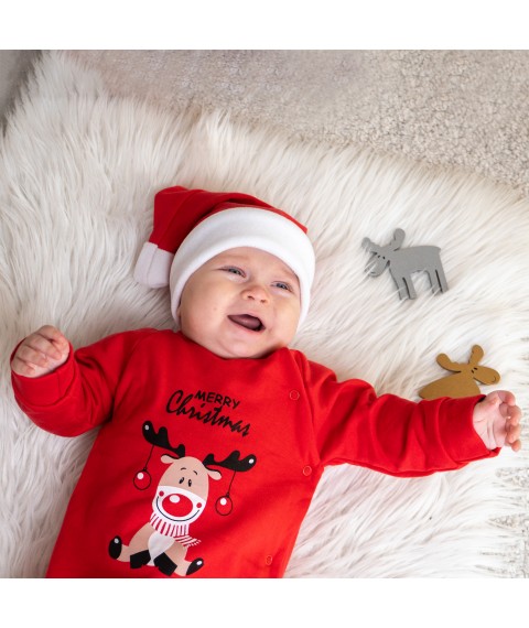 Человечек новогодний с начесом с принтом оленя Deer  Dexter`s  Красный d354-60-1  74 см (d354-60-1)