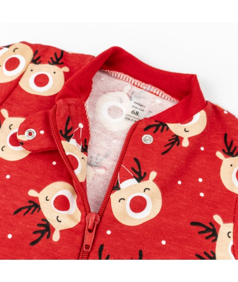 Человечек для малышей с начесом с оленями Deer  Dexter`s  Красный d320-4-59  86 см (d320-4-59)
