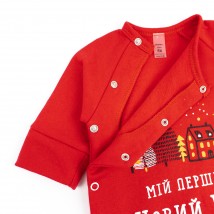 Чоловічок червоний новорічний "Мій перший Новий рік" футер  Dexter`s  Червоний d354-1бд-кр-нгтг  68 см (d354-1бд-кр-нгтг)
