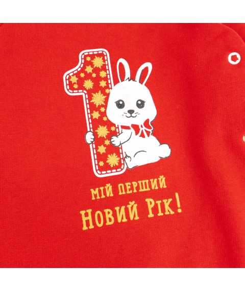 Red New Year's man "My first New Year" with bunny Dexter's Red 354 68 cm (d354-1з-кр-нгтг)
