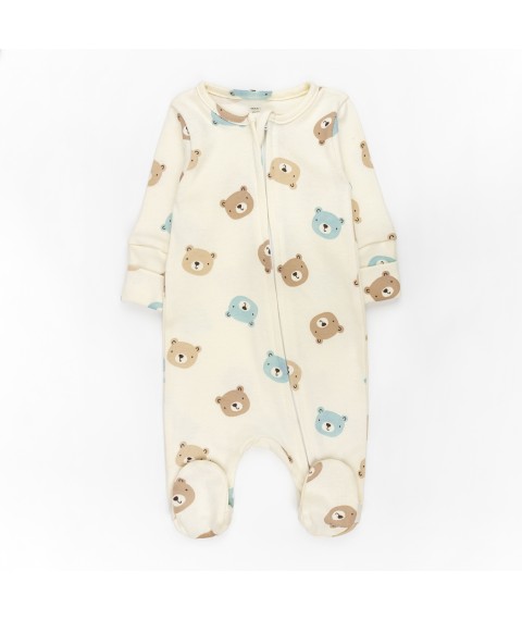 Человечек для малышей на молнии с мишками Baby bears  Dexter`s  Молочный 900391  62 см (900391)