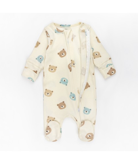 Человечек для малышей на молнии с мишками Baby bears  Dexter`s  Молочный 900391  62 см (900391)