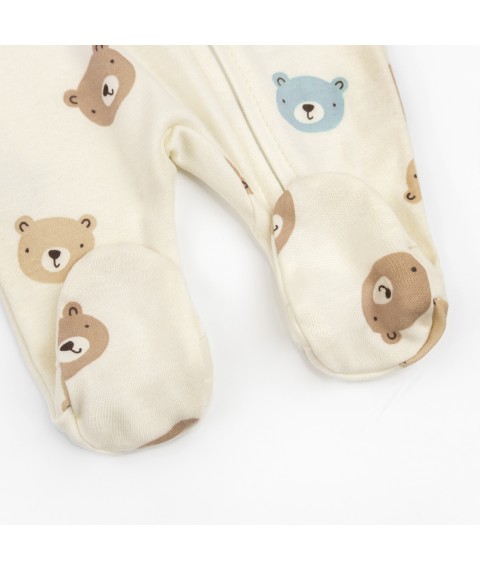 Человечек для малышей на молнии с мишками Baby bears  Dexter`s  Молочный 900391  62 см (900391)