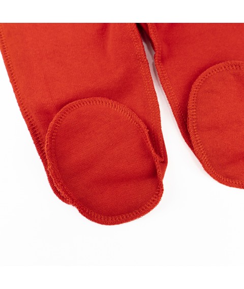 Nursery overalls with nachos and festive print Pingy Dexter`s Red 354 62 cm (d354пг-нгтг)