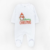 Человечек ясельный с начесом новогодний с принтом пингвина Penguin  Dexter`s   d354-63-1  68 см (d354-63-1)
