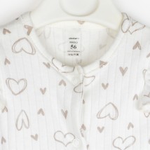 Комплект чоловічок з шапочкою для дівчинки з сердечками Hearts  Dexter`s  Білий 900512  56 см (900512)